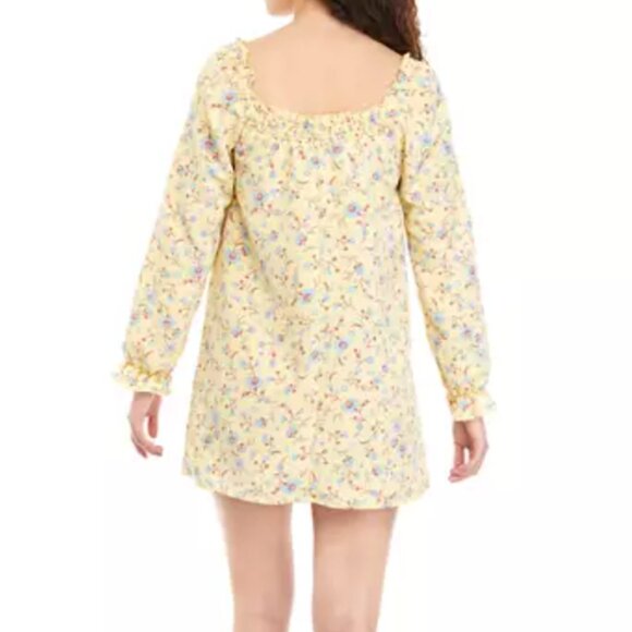 💙 Bebop Smocked Square Neck Long Sleeve Dress, Large, EUC, 5 for $25 item 💙 - Picture 2 of 11